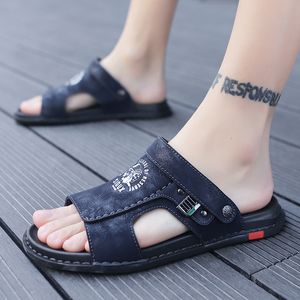 Sandalen Big Size 47 Mannen Lederen Sandalen Zomer Klassieke Mannen Schoenen Slippers Zachte Sandalen Mannen Romeinse Comfortabele Wandelschoenen 230710