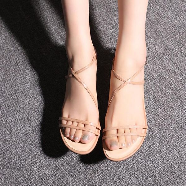 Sandalias de talla grande 9 10 11 12, zapatos de tacón alto para mujer, zapatos de mujer de verano para mujer, correa de una palabra abrochada con grueso