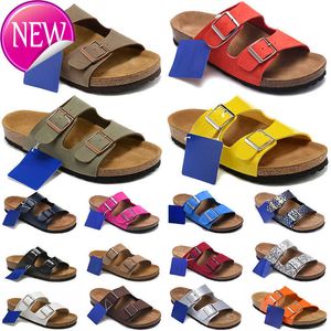 Sandalias birks Arizona Slides Hombres Mujeres Zapatillas Birko-Flor Nubuck Leather Suede Zuecos Mocha Negro Blanco Gris Marrón Zapatos de playa OutdoorH