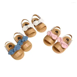 Sandales Born Baby Enfants Fille Été Casual Mignon Bowknot Chaussures Antidérapant Semelle Souple