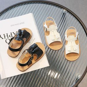 Sandals Boy Girl Sandals Tassel Classic Open Toe Teuter Kids Sliders Summer Daily Nonslip 2130 Comfy Children Casual Flat Shoes Z0225