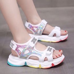 Sandals Brand Girls 2023 Summer Children s Beach Shoes Little Fashion Big Kids Princess Sports 230505