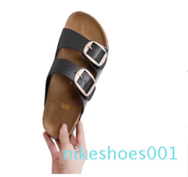 Sandalias Marca Hombre Slide Big Buckle Sandalia Mujer Negro Blanco Moda