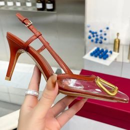 Sandales marque femmes haut de gamme sandale chaussures habillées à talons hauts en cuir pointu chaussures à talons hauts femme sexy stilettos mode fête mariage à talons hauts wo J230525