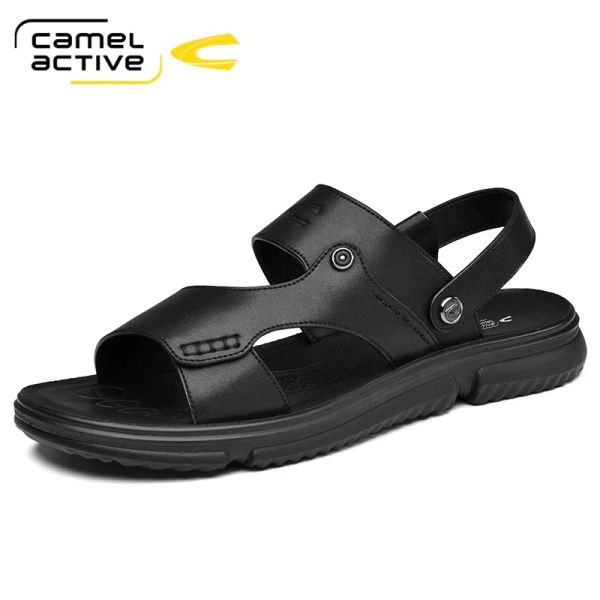 Sandalias Camel Active 2022 Nuevos zapatos para hombres Sandalias de cuero genuinas Hombres Natural de cuero de vaca Zapatos casuales Playa al aire libre Zapatos