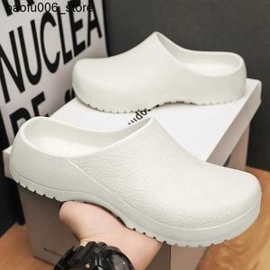 Sandalias Zapatos de chef Zapatillas para hombre Moda Zapatillas de Eva ultraligeras Cómodas Zapatos de enfermera para mujer Zuecos Zapatillas Sandalias para hombre de verano Q240330