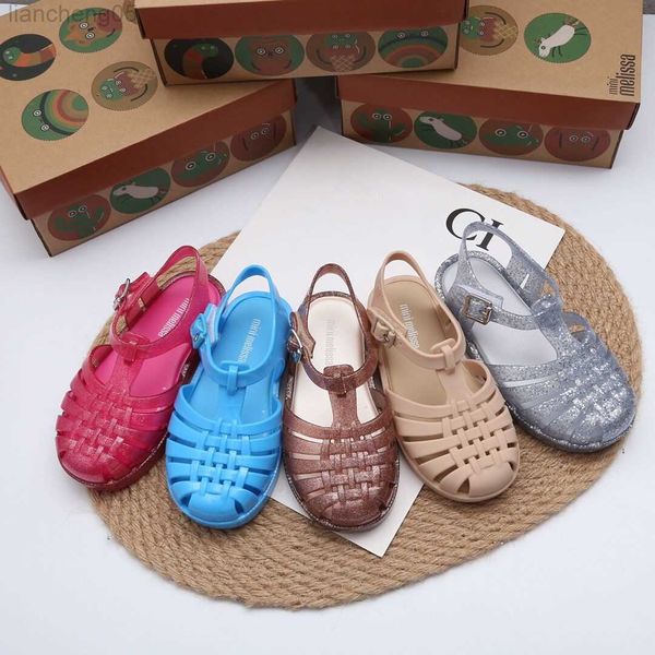 Sandalias para niños, nuevo Color, sandalias de verano para niñas, zapatos de gelatina a la moda para bebés, zapatos de playa suaves y cómodos Roma HMI090 W0327