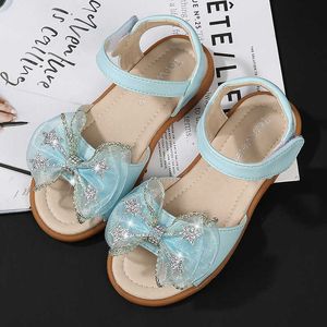 Sandalen kinderschoenen 2021 Zomer nieuwe kinderen geweven sandalen zachte bodem babyschoenen meisjes prinses schoenen sandalen voor meisjes Z0225