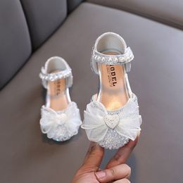 Sandales Enfants Sandales Arc De Mariage Princesse Filles Sandale Parti Danse Bébé Étudiant Appartements Enfants Performance Chaussures H251 230606