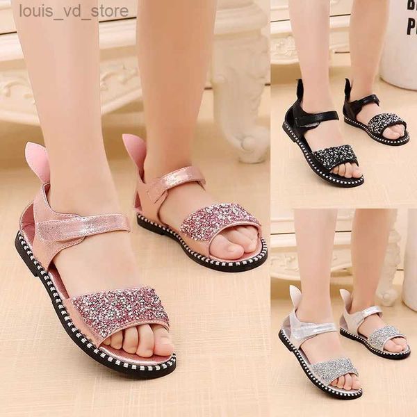 Sandales Enfants Sandales pour les tout-petits Girl Girls Girls Chaussures de plage mignonnes mignon Sweet Princess Swinestone Wit