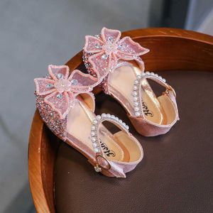 Sandales pour enfants et filles Princesse Water diamant papillon perle de danse d'été shining plate d240527