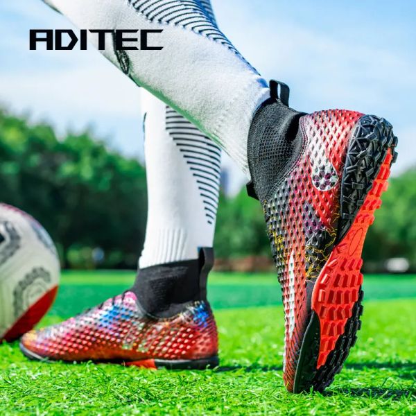 Sandalias Chuteiras Society Professional Unisex Soccer Zapatos Largos Spikes Tf Tobillo Botas de fútbol Aftando Corates Fútbol Fútbol