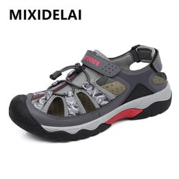 Sandalen Klassieke Zomer Mannen Sandalen Mode Grote Maat Strand Sandalen Ademende Casual Platte Sandalen Mannen Outdoor Antislip Waden Schoenen 230710