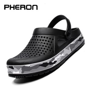 Sandals Clogs Sandals Men Large Size Slip On Outdoor Beach Summer Shoes Clogs Causal Breathable Male Sandals With Hole 230413