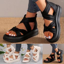 Sandales Cool Femme Semelle Souple Antidérapante Talons Compensés Pour Femmes Marcher Pro Plate-Forme Pour Femmes Avec Bout Ouvert