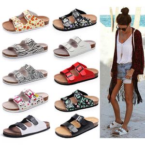 Sandalen Kurkenpantoffels dragen coole pantoffels van groot formaat, één lijn strandschoenen met dubbele knopen, bockenschoenen J240315