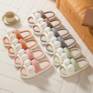 Sandalen Paar Heren Winter Ronde kop Open tenen Platte bodem Comfortabele zachte katoenen dweil