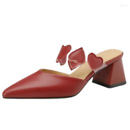 Sandales Cozok Taille 34-39 Sandalias Femmes Summer 2023 Véritable cuir haut talons Chaussures pour coeur Slippers Mules Chunky Mules