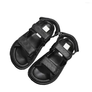 Sandals de 215 Sandalias Mujer Feminino Luxo Plataforma Feminina Summer Designer Chaussures en cuir authentique Round Toe Verano Planas Signa