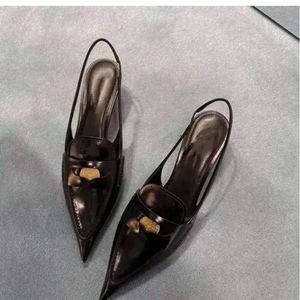 Sandals Design Fashion For Women Summer Point Toe Kitten Talon Zapatos Slip-on Sandias Sandias Femme 6 60F