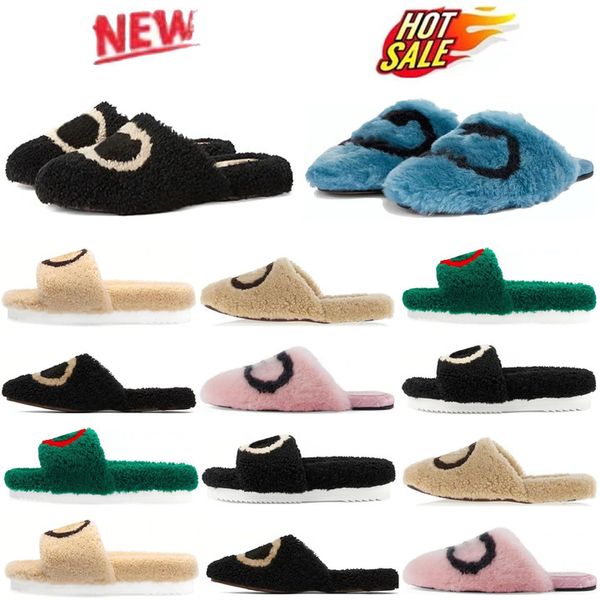 Sandales Designer Slipper Slippers Slides Slide Room Sliders Womans Fur Boundre G Hôtel Indoor d'hiver chaud Soft confort