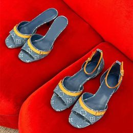 Sandals Designatoras de diseñadores para lujosos tacones altos de las mujeres tacones inclinados