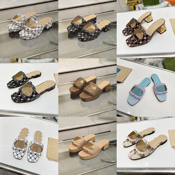 Sandalias Diseñadoras zapatillas Diapositivas para mujer Sandalias de playa Sandalias de cuero Sandalias de verano zapatos casuales EU 35-44
