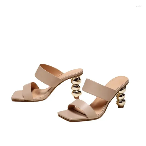 Sandalias Diseñador Sandalia de verano para mujeres Moda Zapatos de mujer PU Material de cuero Chicas Fiesta 35-42