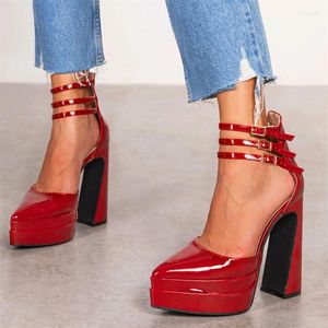 Sandales de styliste à talons Super hauts pour femmes, chaussures d'été à bout pointu, plateforme Sexy, grande taille, chaussures à la mode pour dames 3C