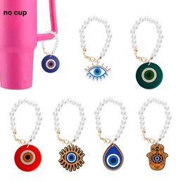Sandals Devils Eye Pearl Chain avec charme Accessoires pour tasse Charmes Gandage Tableau en forme de gobelet OT0TJ