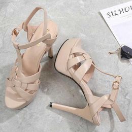 Sandals Dijigirls Stiletto Sandals Platform Hoge Heel Sandalen Fashion Open Teen Gladiator Sandaal Sandaal Sandaalplatform Sexy Pole Dance G230211