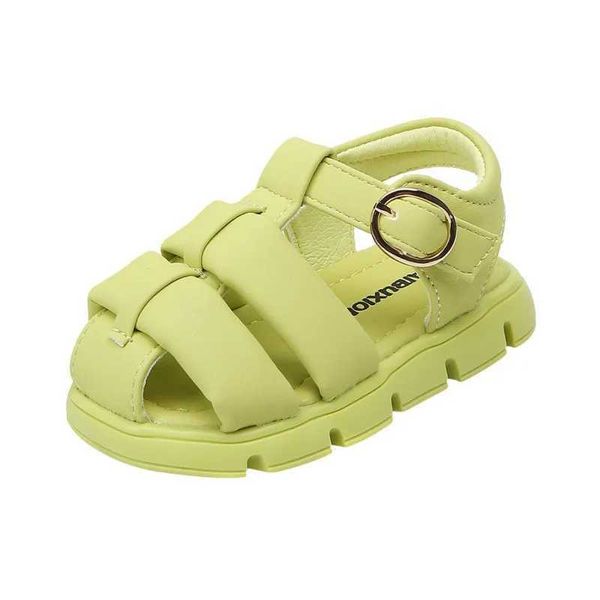 Sandalias DIMI 2023 Nuevos zapatos de verano para bebés Sandalias de cuero de fibra ultrafina para niños Suelas de tendón suaves y antideslizantes Sandalias para bebés de 0 a 3 años J240228