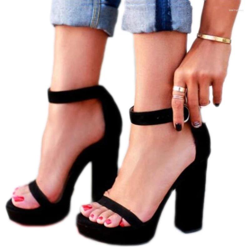 Sandalen DIZHUANG Schuhe Sexy Damen-Sandalen mit hohen Absätzen. Ca. 13 cm Absatzhöhe. Wildlederoberfläche. Sommerschuhe. Modenschau 34-45