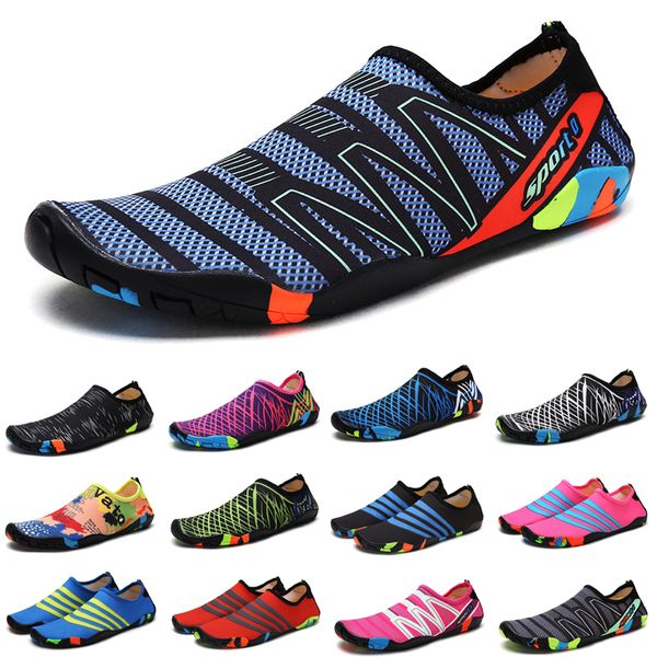 Sandalias Elásticas Secado rápido Zapatos acuáticos Tallas grandes Antideslizantes negro rojo blanco azul verde Zapatillas Mujer Hombre Zapatos acuáticos Calzado transpirable Zapatillas ligeras para surfear en la playa