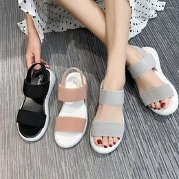 Sandalen Elastic Summer Women Sports Student Flat Wear Roman Beach Shoes Elatic Shoe 275 5 Tudent Hoes Hoee