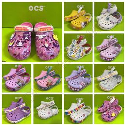 Sandalias EVA Niños CrocClog Zapatos de cocodrilo Antideslizante Ligero Cómodo Niños de alta calidad Verano Playa Ventilar Diapositivas Diseñadores Zapatillas de dibujos animados A-21