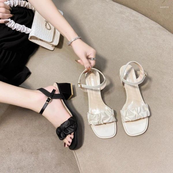 Sandalias Estilo de hadas FashionSandals Tacones altos para mujer 2023 con falda en verano Use una línea Temperamento Zapatos de mujer