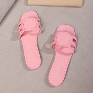 Sandalen beroemde Designer Dames Jelly Sandale Italië Luxe Interlock Slide Sandaalgrootte 35-41 Model AX02
