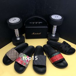 Sandals Famous Designer Women Luxury Womens Mens Flower Heels Tiger Woods Shoes Slide Canvas Slipper Snake Rubber Sliders Loafers Sandale Designer Shoes