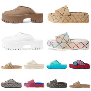 Sandales Célèbre Designer Femmes Pantoufles Été Hommes Chaussures En Forme De Flore Multicolore Diapositives Semelle Moulée En Noir Semelle En Caoutchouc Ton Sur Ton Avec En Relief