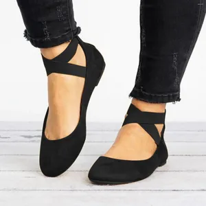 Sandalias Moda Causal Solteros Zapatos Elásticos Planos Damas Para Mujeres Correa Mujer