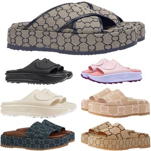 Sandales mode Macaron pantoufles femmes été plage rayures claquettes haute pantoufles célèbre marque pantoufles sandales 771