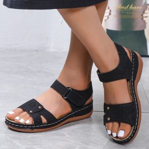 Sandalias Fashion New Women's Sandals Summer 2023 Fiesta transpirable Cómodos Sandalias para mujer Slip on Sazo para mujeres Calzado femenino