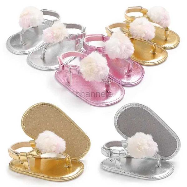 Sandales Mode nouveau-né Nfant bébé filles princesse fleur sandales été décontracté berceau chaussures tenue 0-18M antidérapant premiers marcheurs 240329