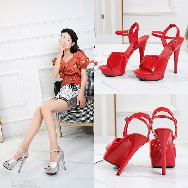 Sandales Fashion Sexy Strap Women Platform Stiletto Heels Open Toe Banquet Shoes