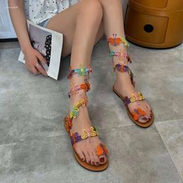 Sandalen Moderiem vrouw enkel vlinder been stropdas bohemian sandalias dames zomervakantie clip teen flat beac 5e4