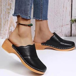 Sandalias Moda Mujer 2024 Zapatos Tacón Grueso Puntas Abiertas Cómodas Casual Transpirable Zapatillas Femeninas Zapatos De Mujer