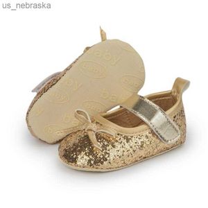 Sandalias First Walkers Infant Baby Girls Shoes Zapatillas de ballet de suela blanda Bow Princess Dress Wedding Born Cuna ShoesFirst L230518