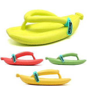 Sandales fond plat chaussures banane chaussures de plage pantoufle femmes rouge vert jaune femmes chaussures imperméables