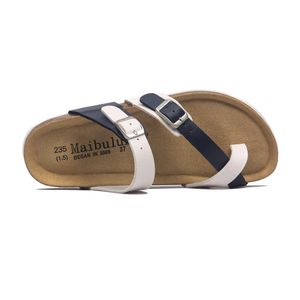 Sandalen kurken pantoffels met platte bodem voor mannen en vrouwen koppels in groot formaat buiten strand zomer kleur bijpassende paar schoenovertrekken tenen J240315